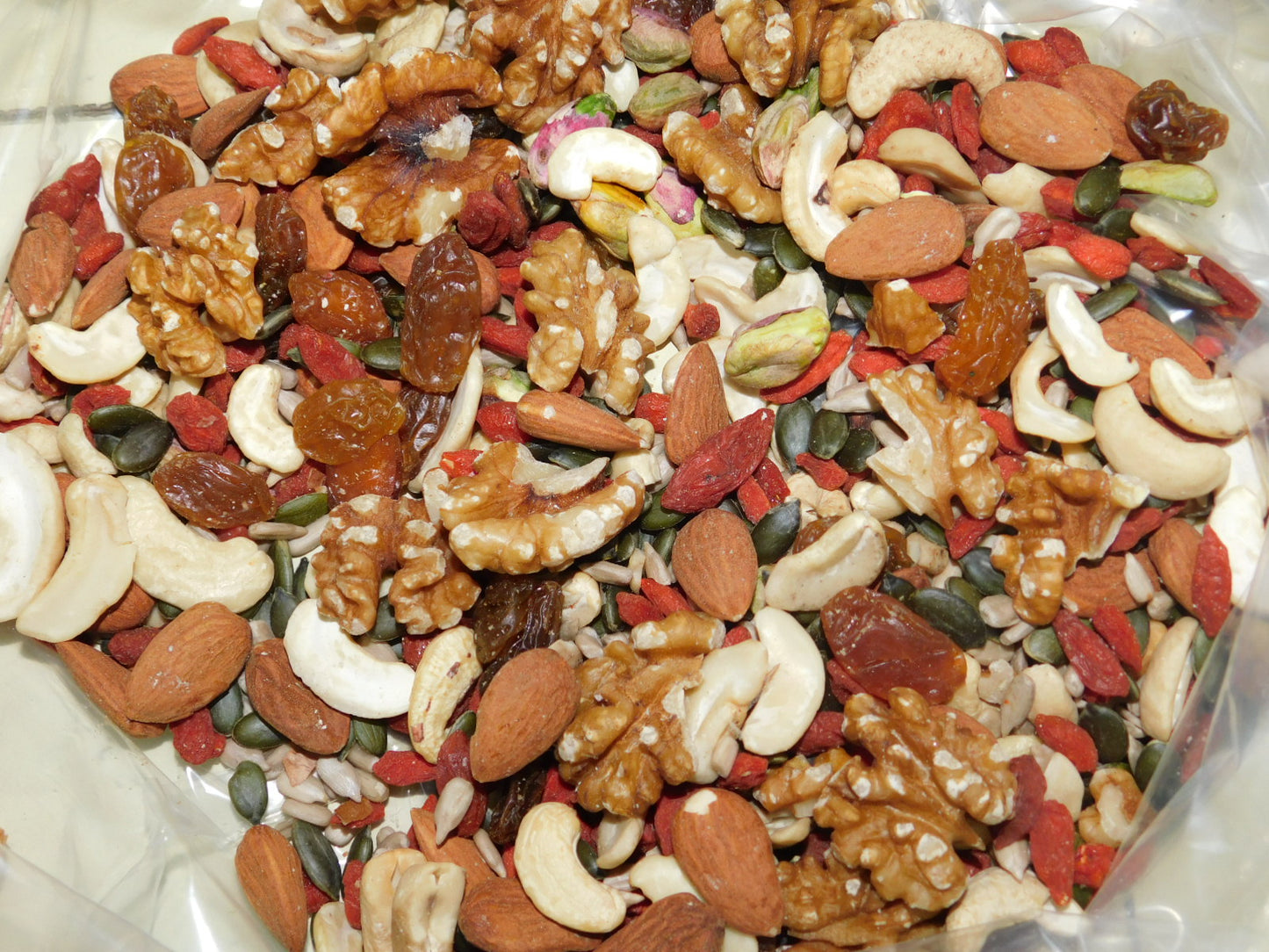 Mélange de noix | Fruits secs Mix | 100% Nature |fruit sec Landernuts 1 KG noix, noix de cajoux, baie de gojy, amandes nature, pistache nature, Grain