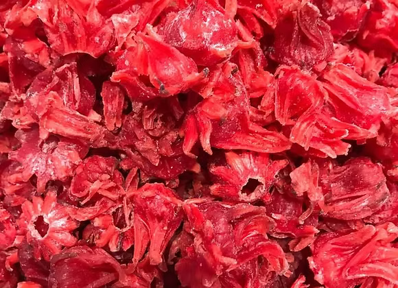 Fleurs d'hibiscus déshydratés (semi-confit) couleur naturelle ROSE 1.5 KG LANDERNUTS