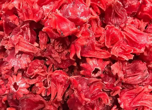 Fleurs d'hibiscus déshydratés (semi-confit) couleur naturelle ROSE 1.5 KG LANDERNUTS